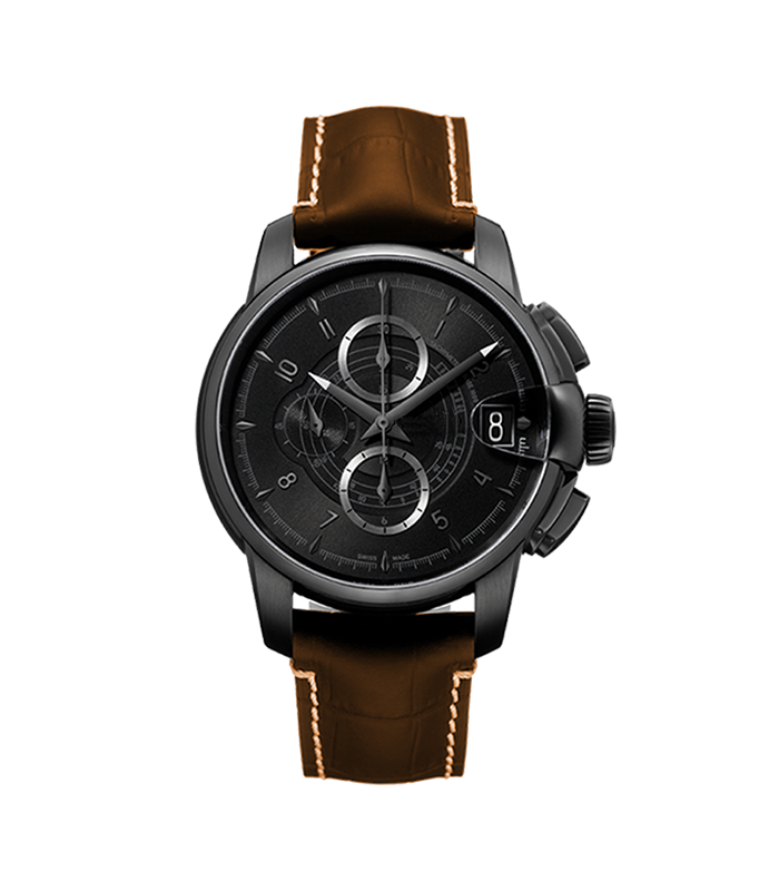 Titan leather belt radial watch